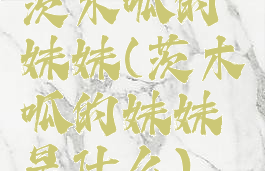 茨木呱的妹妹(茨木呱的妹妹是什么)