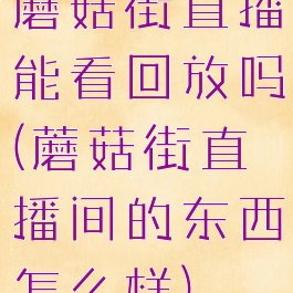 蘑菇街直播能看回放吗(蘑菇街直播间的东西怎么样)