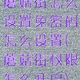 蘑菇街怎么设置免密码怎么设置(蘑菇街权限怎么开启)