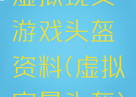 虚拟现实游戏头盔资料(虚拟实景头盔)
