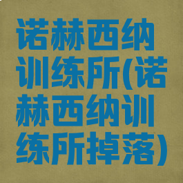 诺赫西纳训练所(诺赫西纳训练所掉落)