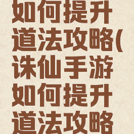 诛仙手游如何提升道法攻略(诛仙手游如何提升道法攻略等级)