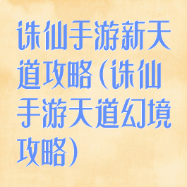 诛仙手游新天道攻略(诛仙手游天道幻境攻略)