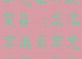 诛仙手游新手怎么升级攻略(诛仙手游新手怎么升级攻略视频)