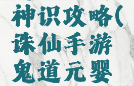 诛仙手游鬼道元婴神识攻略(诛仙手游鬼道元婴神识攻略图)