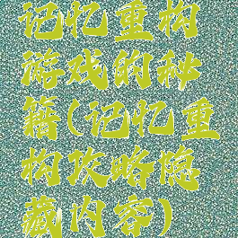 记忆重构游戏的秘籍(记忆重构攻略隐藏内容)