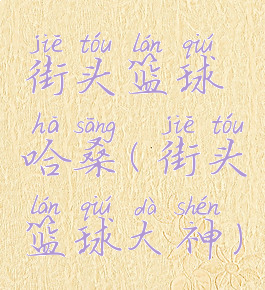 街头篮球哈桑(街头篮球大神)