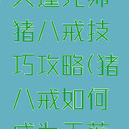 街机游戏天蓬元帅猪八戒技巧攻略(猪八戒如何成为天蓬元帅)