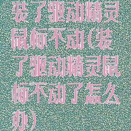 装了驱动精灵鼠标不动(装了驱动精灵鼠标不动了怎么办)