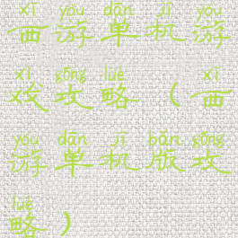 西游单机游戏攻略(西游单机版攻略)