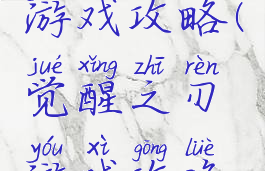 觉醒之刃游戏攻略(觉醒之刃游戏攻略视频)