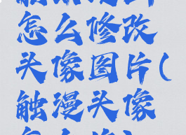 触动漫画怎么修改头像图片(触漫头像怎么换)