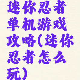 迷你忍者单机游戏攻略(迷你忍者怎么玩)