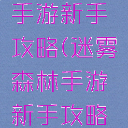 迷雾森林手游新手攻略(迷雾森林手游新手攻略图文)