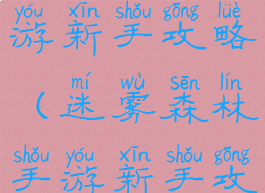 迷雾森林手游新手攻略(迷雾森林手游新手攻略视频)