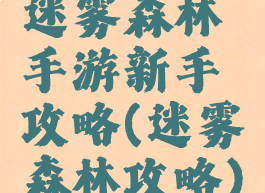 迷雾森林手游新手攻略(迷雾森林攻略)