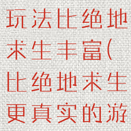 这款游戏的玩法比绝地求生丰富(比绝地求生更真实的游戏)