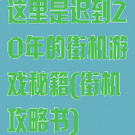 这里是迟到20年的街机游戏秘籍(街机攻略书)