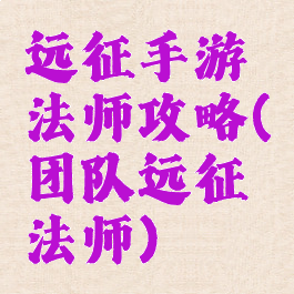 远征手游法师攻略(团队远征法师)
