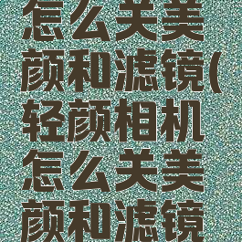 轻颜相机怎么关美颜和滤镜(轻颜相机怎么关美颜和滤镜模式)