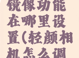 轻颜相机镜像功能在哪里设置(轻颜相机怎么调镜像模式)