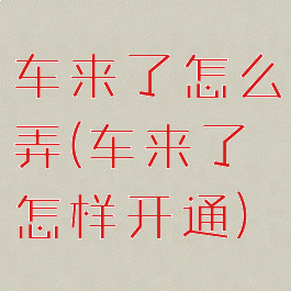 车来了怎么弄(车来了怎样开通)