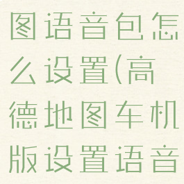 车机高德地图语音包怎么设置(高德地图车机版设置语音包)