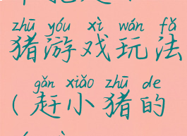 车轮赶小猪游戏玩法(赶小猪的游戏)