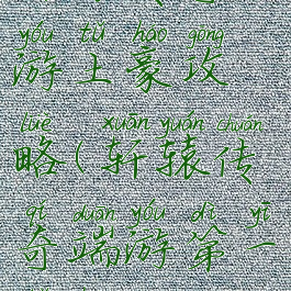 轩辕传奇手游土豪攻略(轩辕传奇端游第一土豪)