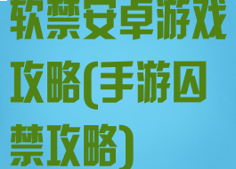 软禁安卓游戏攻略(手游囚禁攻略)