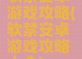 软禁安卓游戏攻略(软禁安卓游戏攻略大全)