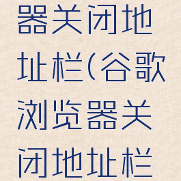 谷歌浏览器关闭地址栏(谷歌浏览器关闭地址栏怎么设置)