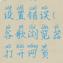 谷歌浏览器打开网页显示隐私设置错误(谷歌浏览器打开网页显示隐私设置错误怎么办)
