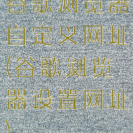 谷歌浏览器自定义网址(谷歌浏览器设置网址)