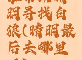 谁帮助晴明寻找白狼(晴明最后去哪里了)