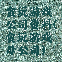 贪玩游戏公司资料(贪玩游戏母公司)