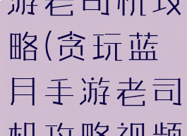 贪玩蓝月手游老司机攻略(贪玩蓝月手游老司机攻略视频)