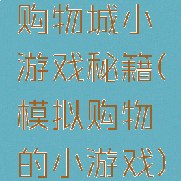 购物城小游戏秘籍(模拟购物的小游戏)