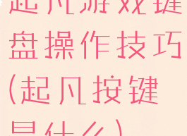 起凡游戏键盘操作技巧(起凡按键是什么)