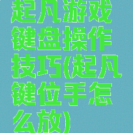 起凡游戏键盘操作技巧(起凡键位手怎么放)
