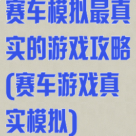 赛车模拟最真实的游戏攻略(赛车游戏真实模拟)