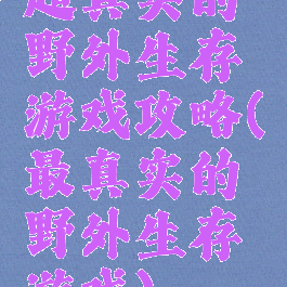 超真实的野外生存游戏攻略(最真实的野外生存游戏)