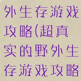 超真实的野外生存游戏攻略(超真实的野外生存游戏攻略视频)