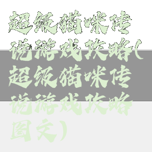 超级猫咪传说游戏攻略(超级猫咪传说游戏攻略图文)