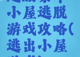 超级豪华小屋逃脱游戏攻略(逃出小屋游戏)