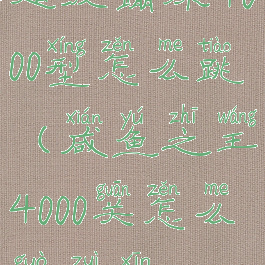 超级蹦床4000型怎么跳(咸鱼之王4000关怎么过最新)