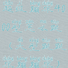 超级蹦床4000型怎么跳(大型跳跳床蹦蹦床)