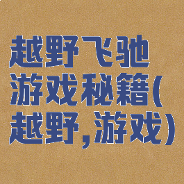 越野飞驰游戏秘籍(越野,游戏)