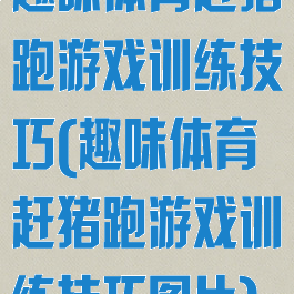 趣味体育赶猪跑游戏训练技巧(趣味体育赶猪跑游戏训练技巧图片)