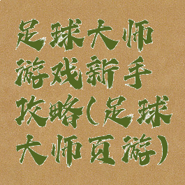 足球大师游戏新手攻略(足球大师页游)